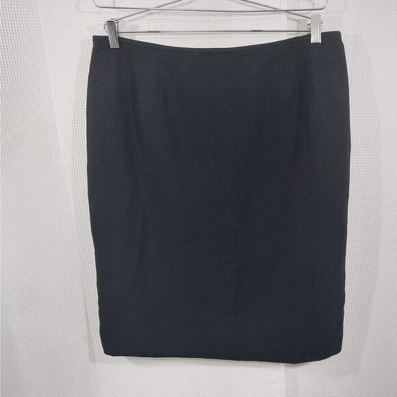 LE SUIT! RICH BLACK MICRODOT, WIDE LAPEL 2PC SKIRT & JACKET SUIT SET! SZ 16 - Picture 4 of 14